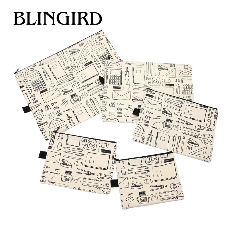 

1Pcs B6 File Zipper Bag Multi-Functional Size Outdoor Travel PVC Waterproof Oxford Cloth Storage Bag Office School Supplies