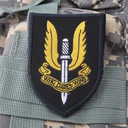 Британская армия S.A.S. SAS специальный воздушный сервис UKSF спецназ 3D крюк петля патч OPS значок
