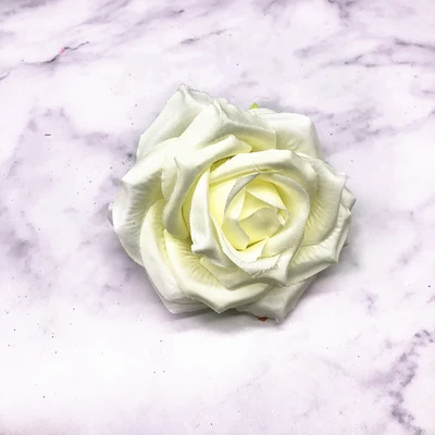 Milk white Йоромер, 5 шт., искусственная Цветочная головка, 8,5 см, цветок розы для свадебного украшения, сделай сам, Рождественский венок, подарок, Цветочная шелковая часть, цветок - Цвет: Milk white