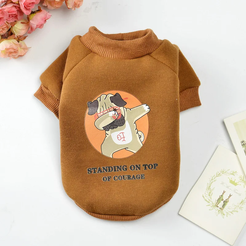 Зимняя Теплая Одежда для собак пальто щенка толстовки одежда маленьких кошек