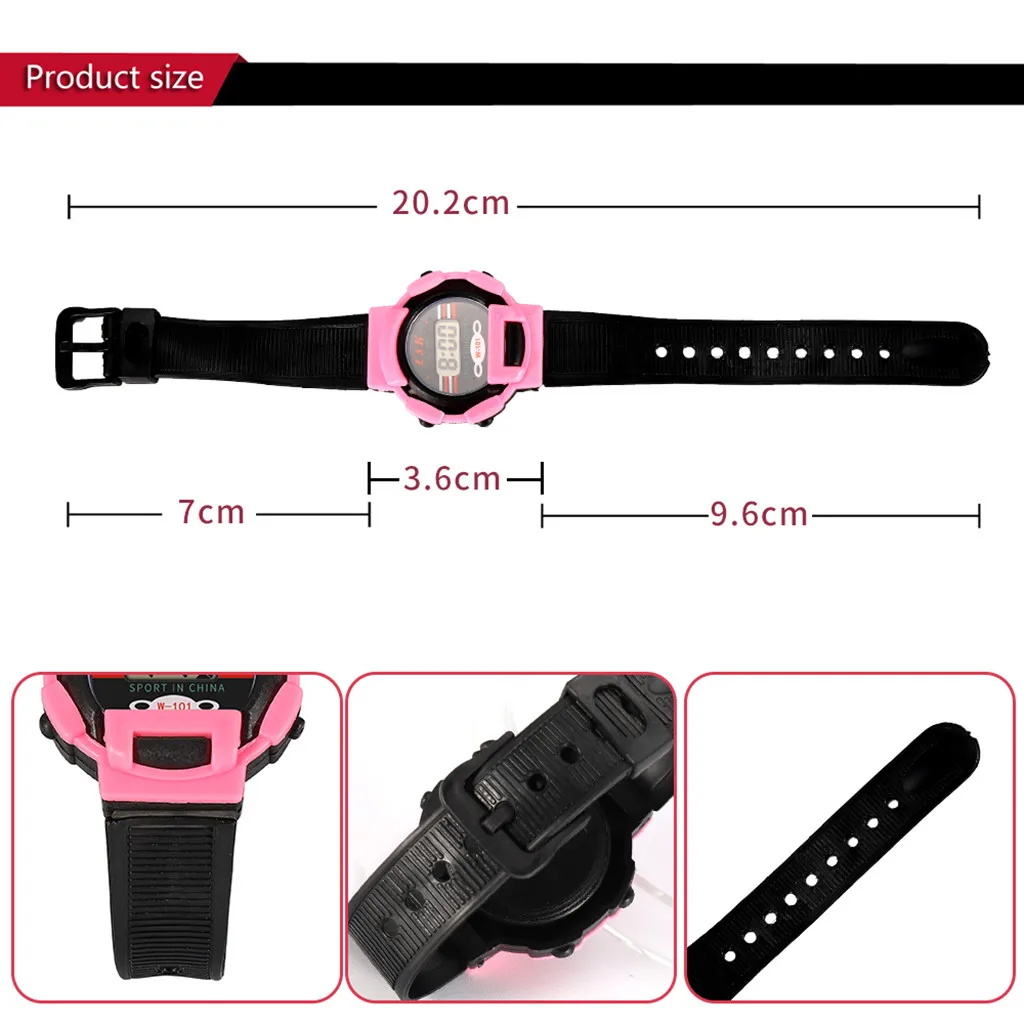 Детские часы для девочек аналоговые цифровые спортивные светодиодные