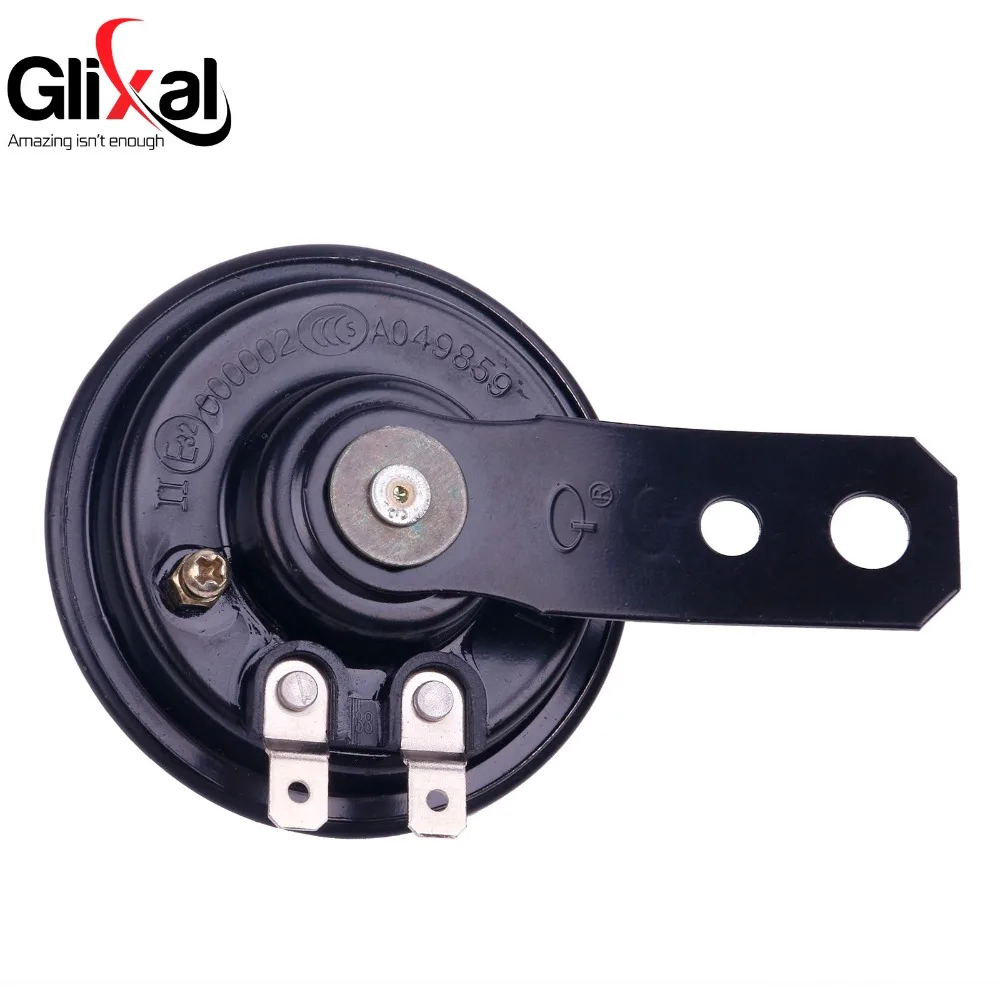 Glixal GY6 12 V Универсальный компактный черный рог для Скутер мопед грязи-Bike ATV мотоциклы мопеды