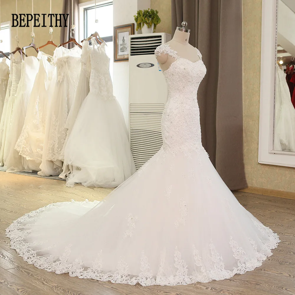 BEPEITHY Настоящее фото халат De Mariage Кружева Vestido Novias старинные свадебные платья