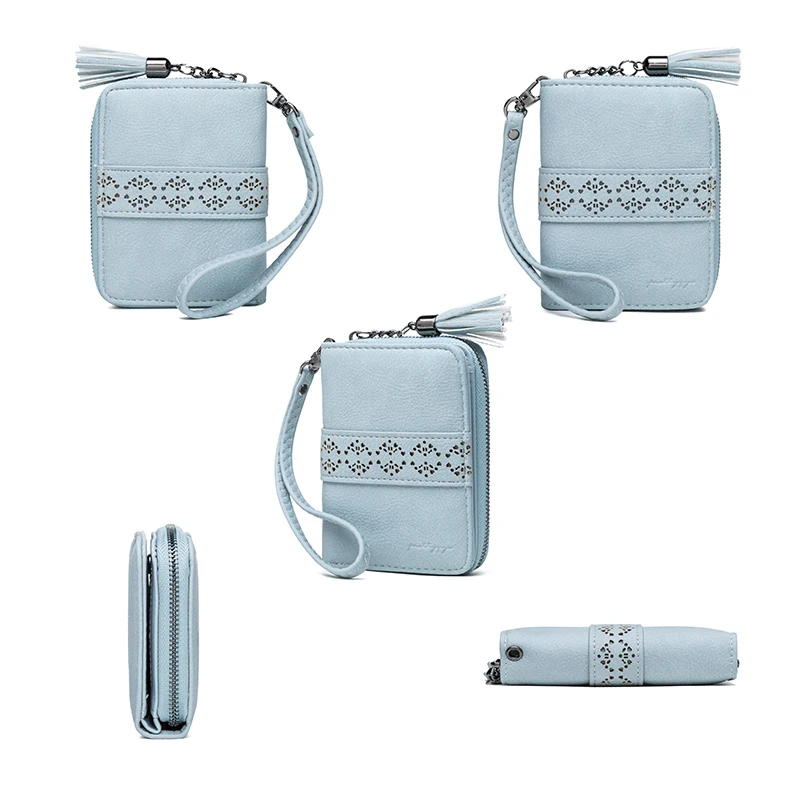 Новинка женский короткий кошелек клатч с цветочным рисунком мини сумка для