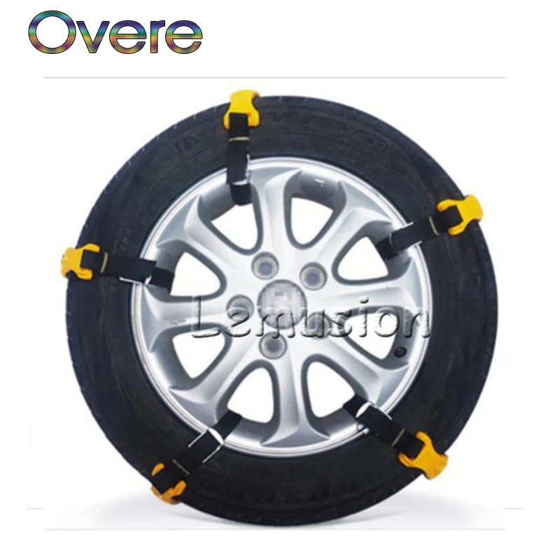 Overe 10Pcs Car Wheel Tyre Anti-skid TPU Chains For Hyundai Solaris I30 creta IX25 Suzuki Swift SX4 Lada Vesta Granta Kalina