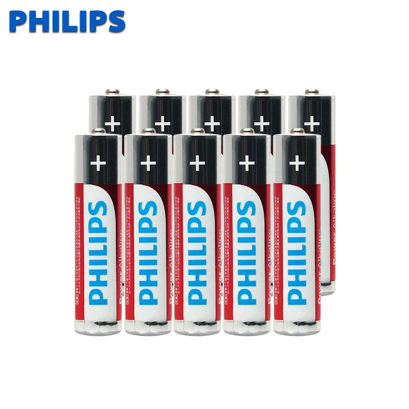Philips 10 шт. высокая емкость 1 5 в сухие щелочные батарейки мощная Взрывозащищенная
