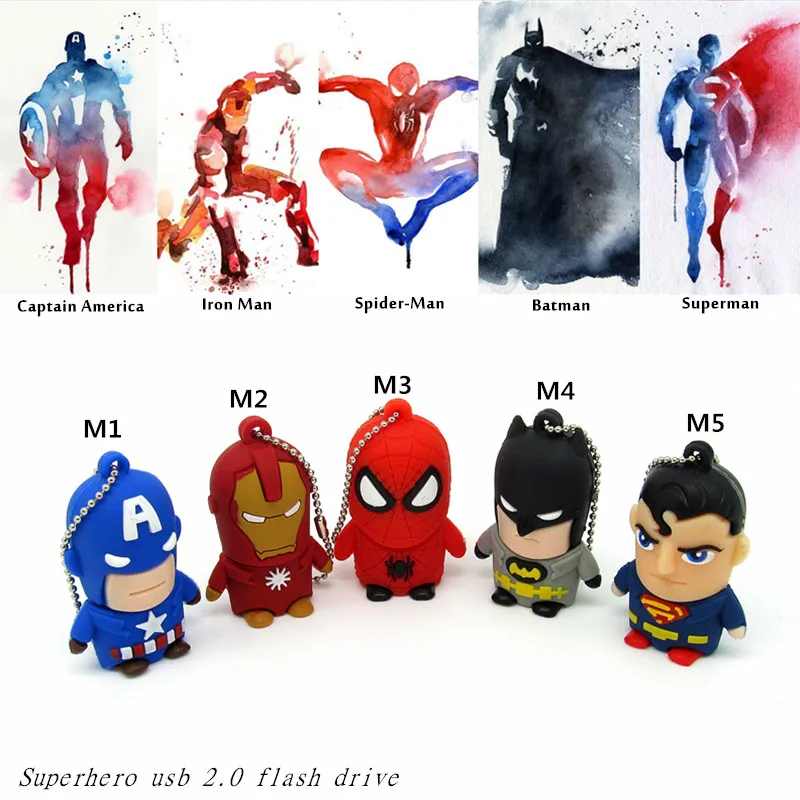 USB флеш накопитель с супергероем 4 ГБ 8 16 32 64 128 ГБ|flash drive|usb flash drivepen drive |