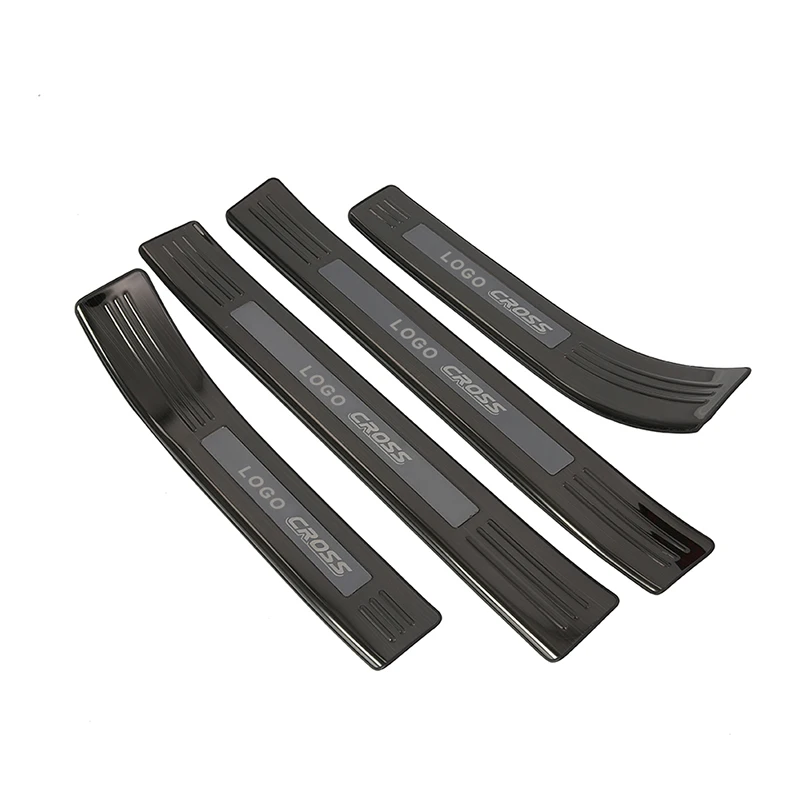 

Loyalty for MITSUBISHI Eclipse Cross 2018 2019 Door Sill Strip Scratchproof Guard Stainless Steel Black Car Accessories