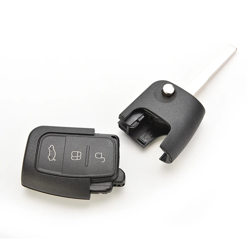 Черный 1 шт. изогнутой Флип ключ чехол крышка дистанционный 3 ключа оболочки