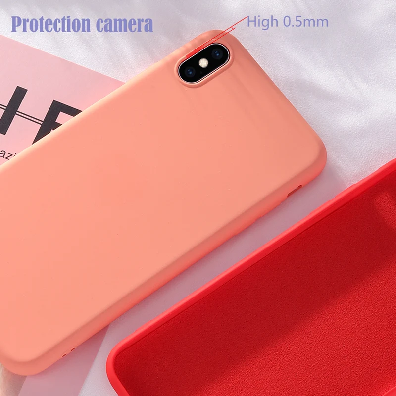 Чехол IQD для iphone Xr X Xs Max мягкий жидкий силиконовый чехол из микрофибры тканевая