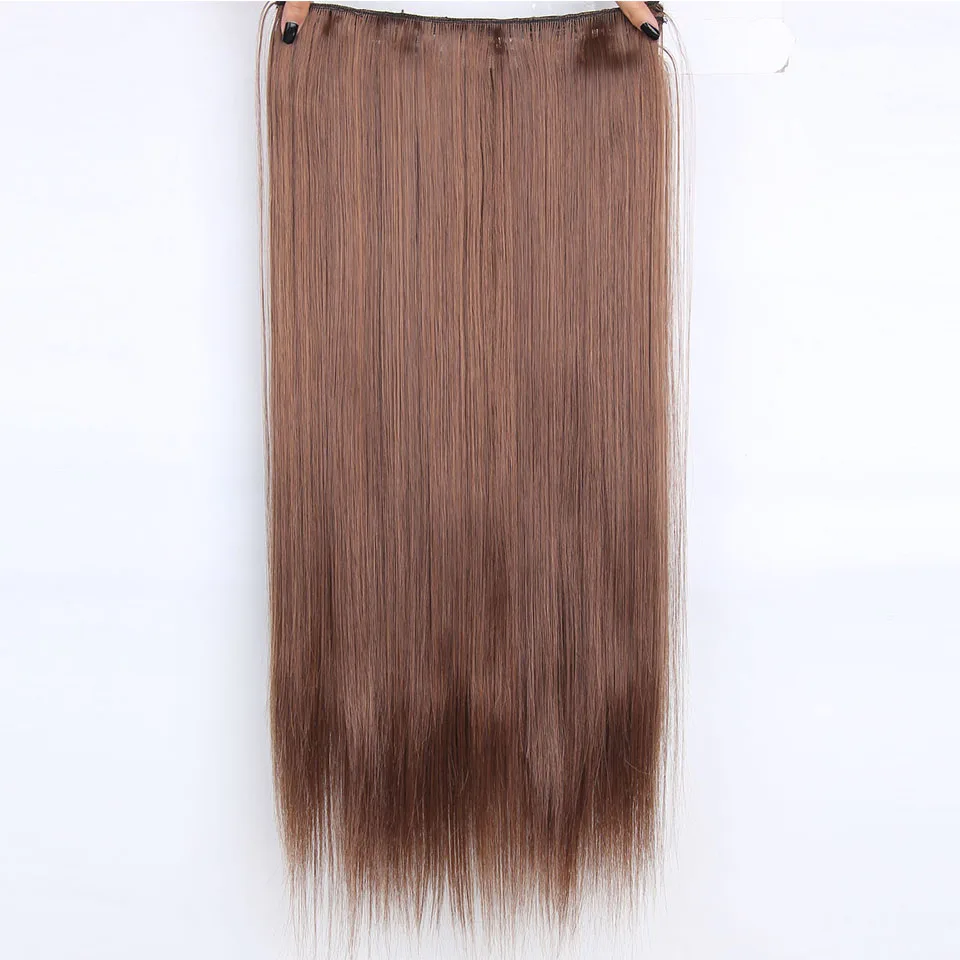 AISI BEAUTY Clip one piece Синтетические длинные прямые волосы для наращивания Ombre розовый фиолетовый 2" Накладные разноцветные женские волосы - Цвет: 4-30