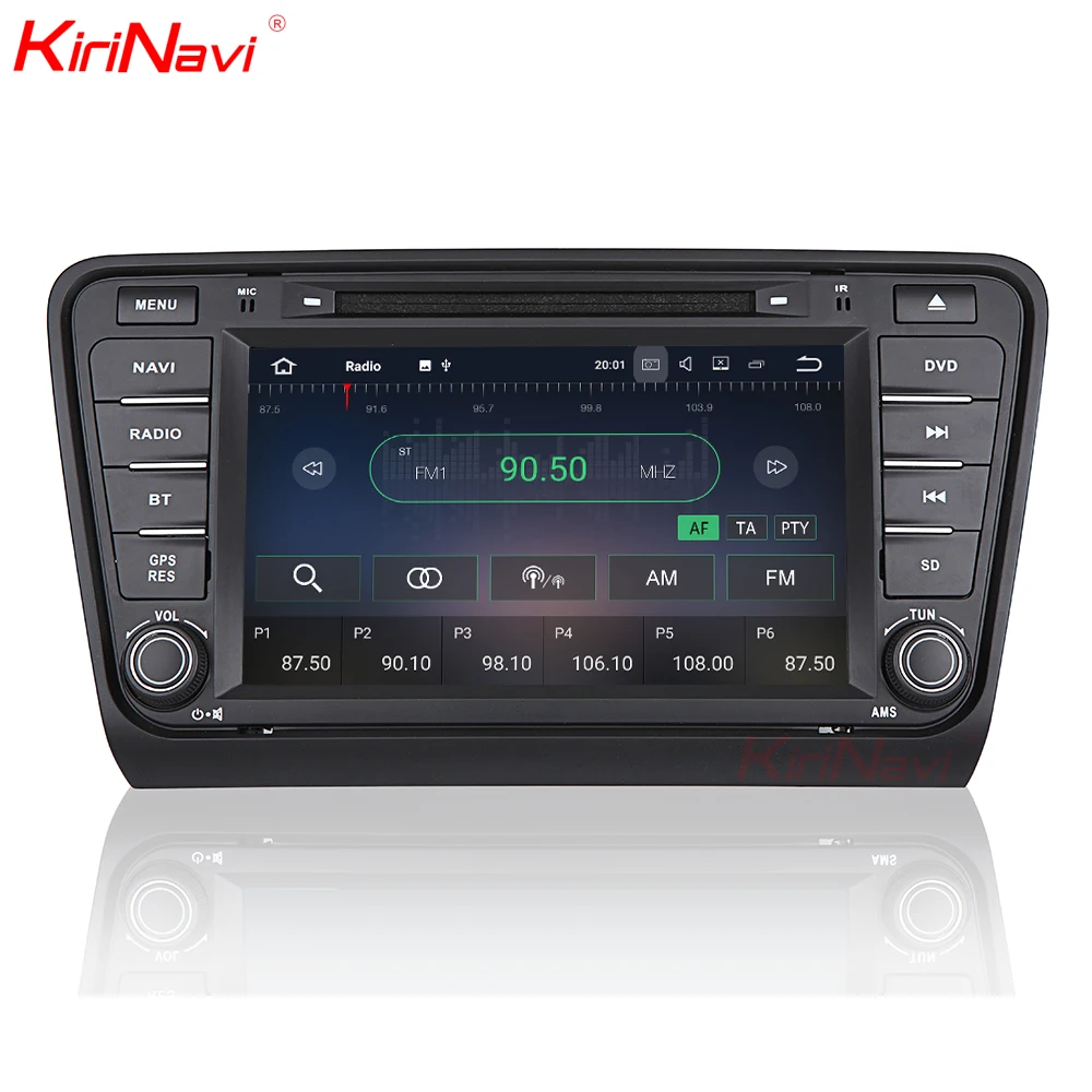 KiriNavi четырехъядерный Android 7,1 автомобильный Радио gps dvd-плеер стерео для Skoda Octavia A7 Автомобильная Мультимедийная система+ с gps WiFi