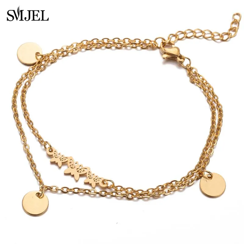 SMJEL естественные ракушки женские браслеты для щиколотки Boho цепочка веревка ручной работы Sea Shell браслет на лодыжке пляжные украшения подарки на удачу