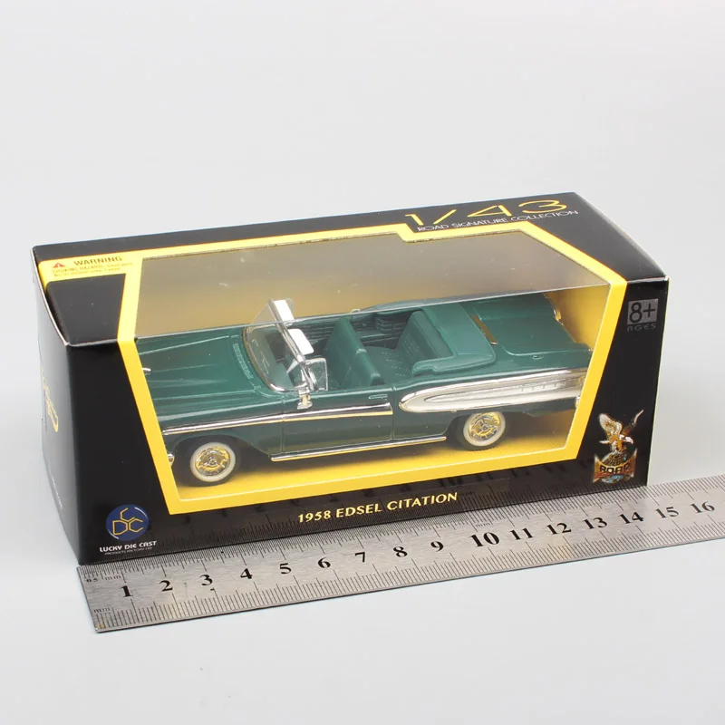 1/43 старое Ретро 1958 Ford Edsel цитирование конвертируемый маленький автомобиль масштаб литья под давлением и модели автомобилей сувенирные игрушечные машинки для детей мальчик