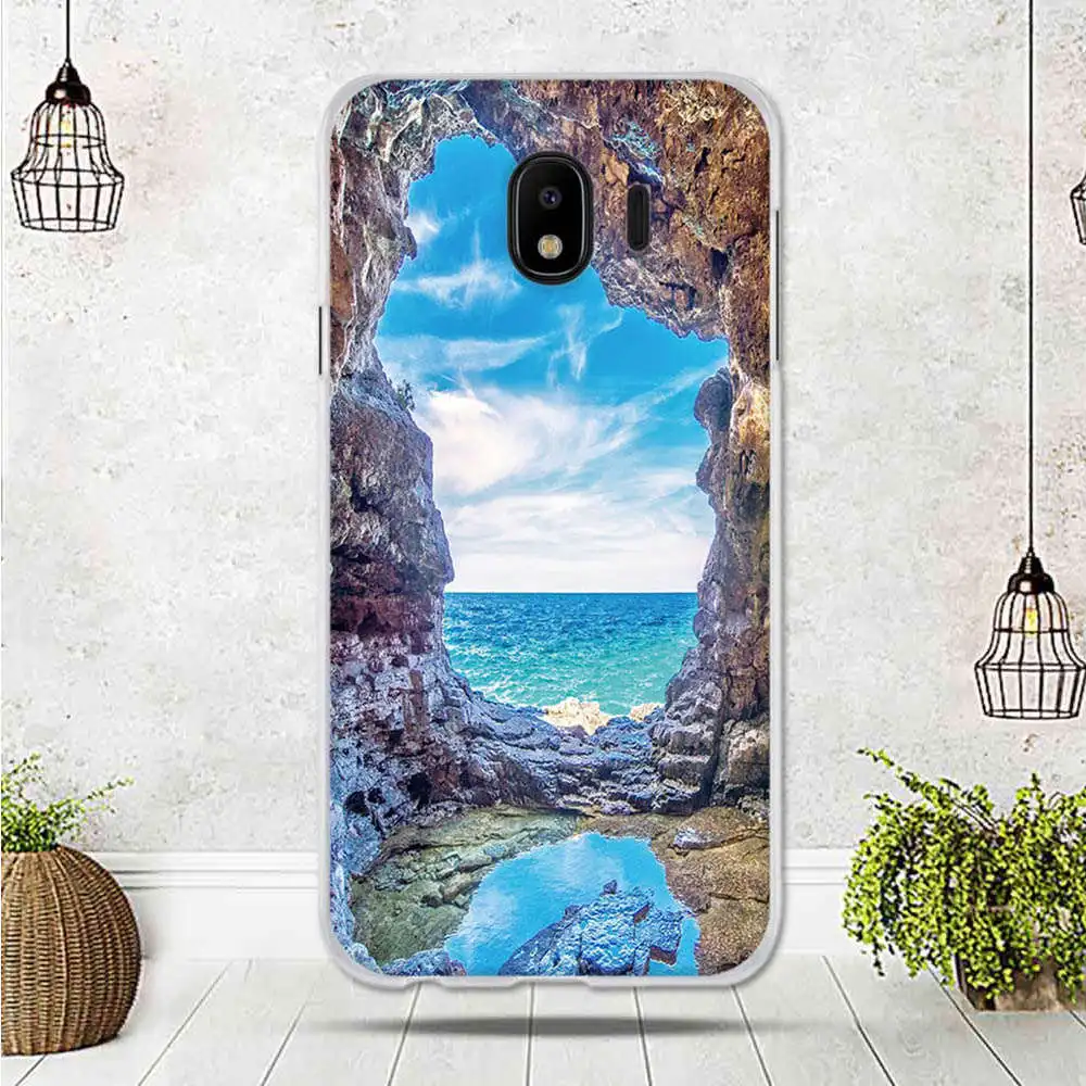 Чехол для Samsung Galaxy J4 2018 чехол Funda милый телефона из ТПУ J400F накладка|Бамперы| |