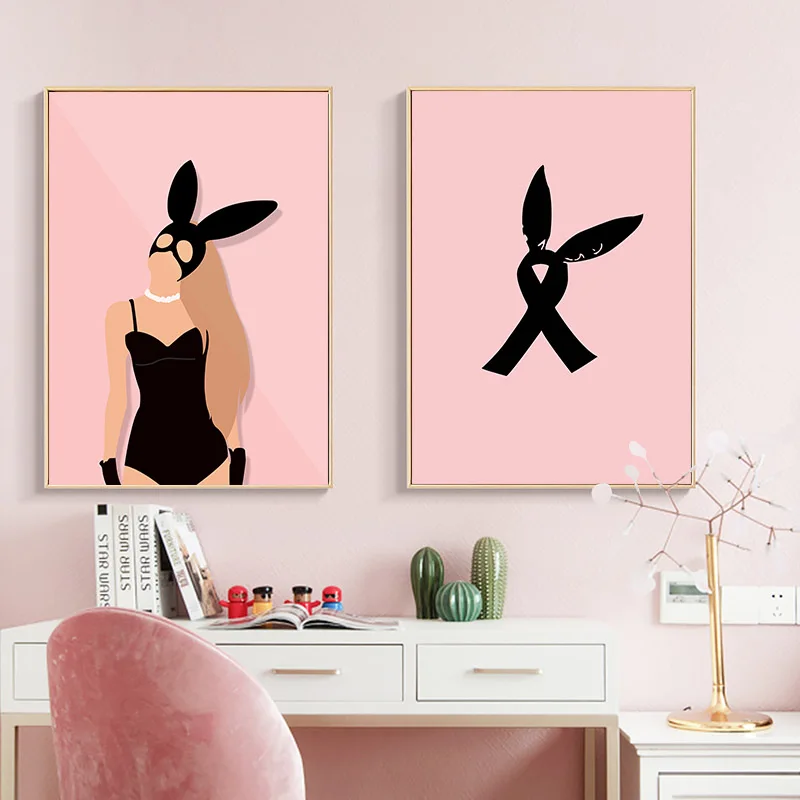 Рисунок на холсте опасной женщины Ариана Гранде модный постер Минималистичная