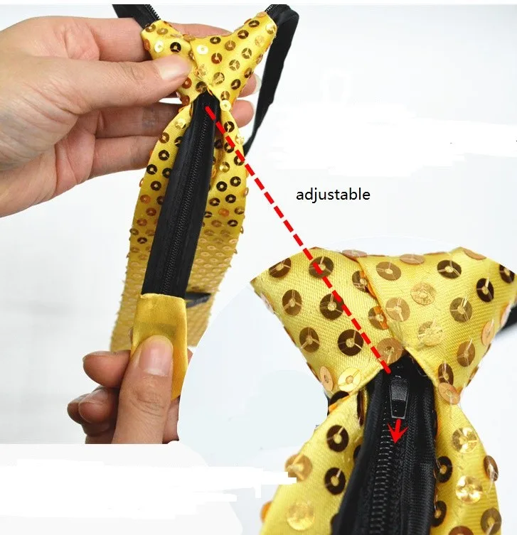 Галстук детский с блестками для дискотек вечеринок танцев |