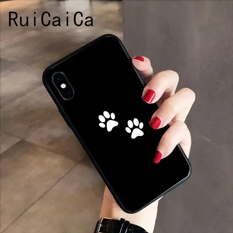 A5 RuiCaiCa отпечаток лапы собаки клиент высокого качества чехол для телефона iPhone 8 7 6S 6Plus X XS MAX 5 5S SE XR 10 Чехол - Цвет: A5