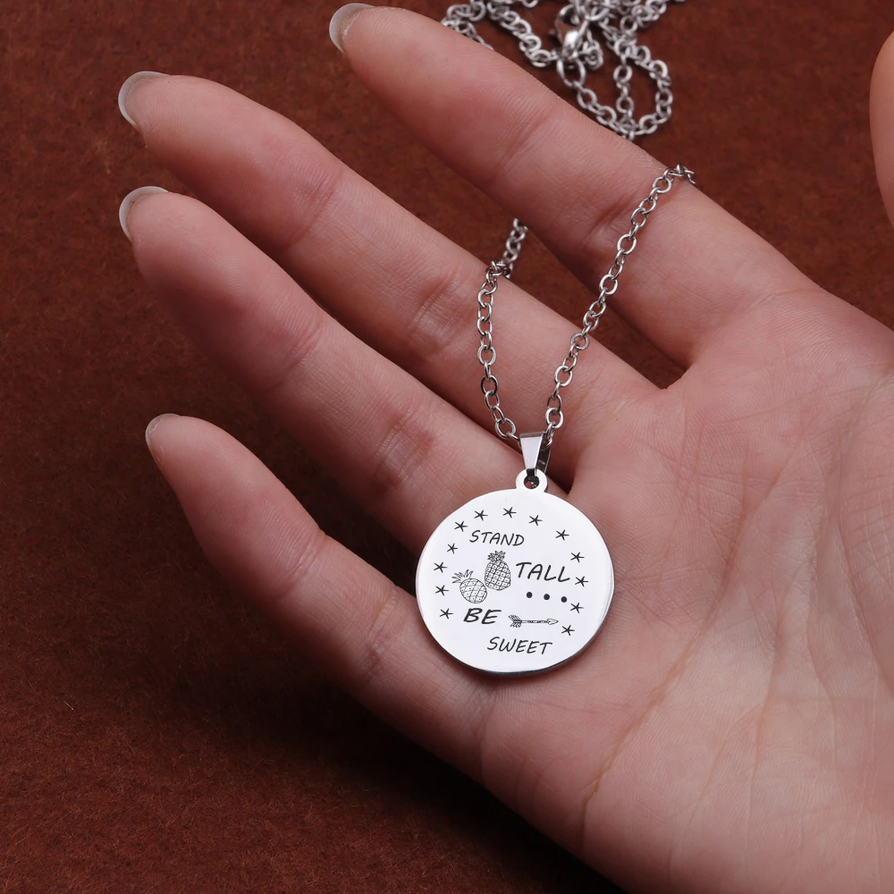 Новый красивый кулон с надписью Ожерелье Стенд Высокий быть Сладкий Ананас