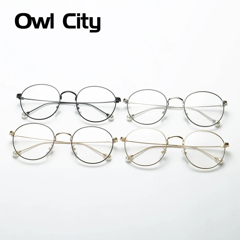 Женские прозрачные очки с жемчугом в круглой оправе|round frame glasses|transparent eyewearframe glasses