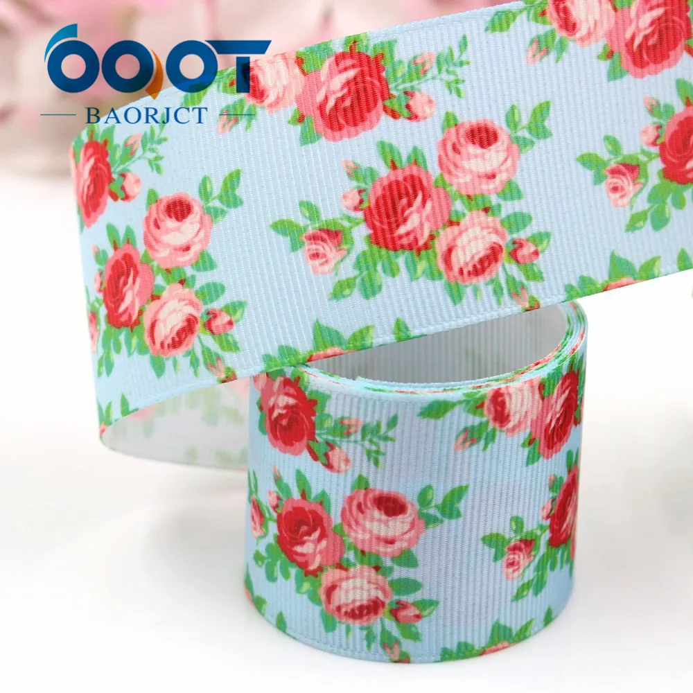 Объемная ribbondiy-лента с цветочным принтом 1-1/2 '' 10 ярдов подарочная упаковка