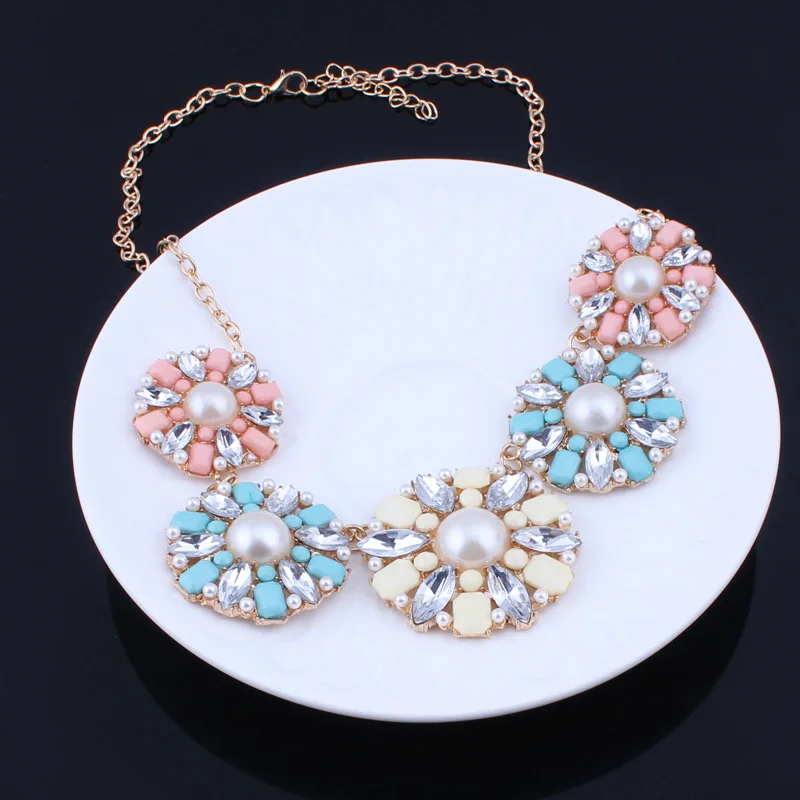 Tenande Maxi Charms ювелирные изделия большие массивные круглые цветы кристалл имитация