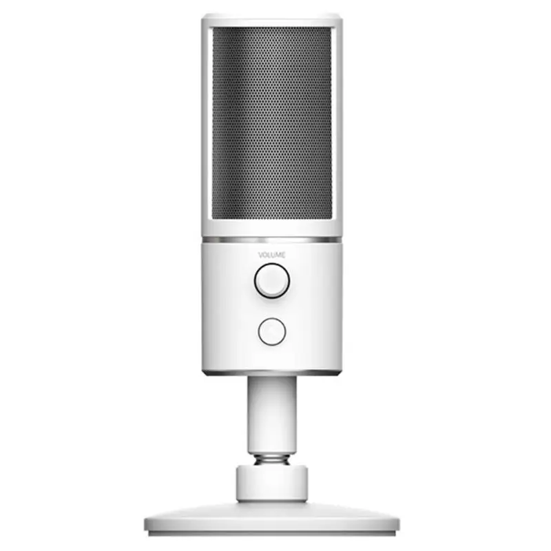 Звукосниматель razer Seiren X, 3 цвета, микрофон для прямой трансляции, цифровой конденсаторный голосовой усилитель для настольного компьютера, ноутбука, ПК - Цвет: Белый