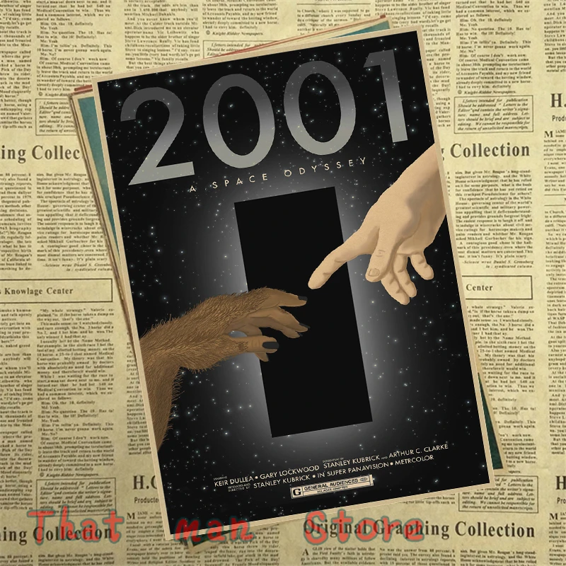 2001 космическая Одиссея научная фантастика фильм домашняя декоративная живопись постер винтажный Ретро плакат 30*21 см