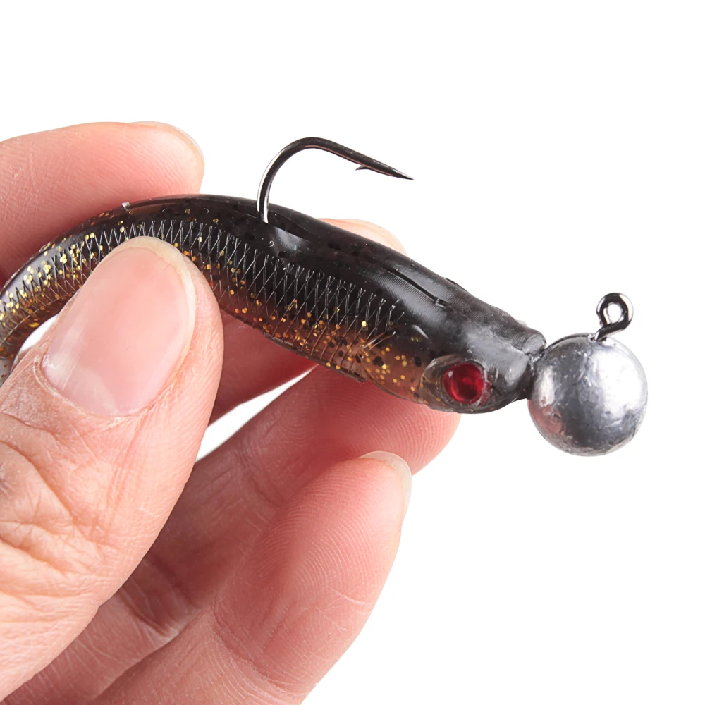 BASSKING Новинка 2019 мягкие приманки 8 шт. 90 мм 6 1 г Силиконовые Мягкие рыболовные с