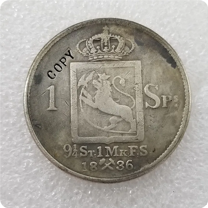 1826-1836 Norway 1 Speciedaler - Carl XIV Johan COPY COINS | Дом и сад