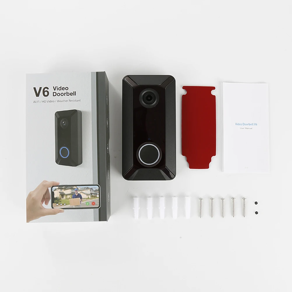 V6 Wifi умный дверной звонок беспроводной 720P видео камера Облачное хранилище дверной звонок Cam Водонепроницаемый домашний охранный Колокольчик для дома