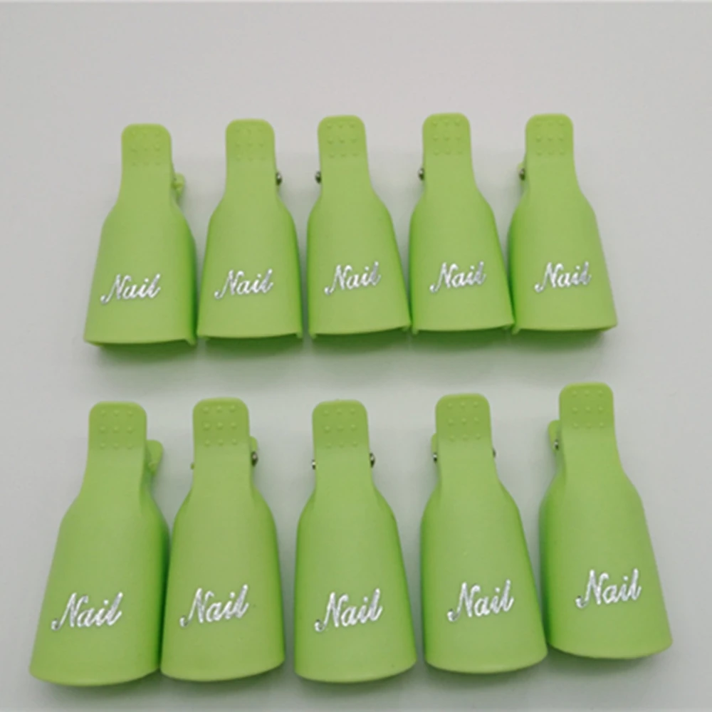 10 шт. стильные пластиковые зажимы для дизайна ногтей|nail art soak off|nail soakgel polish remover wrap |