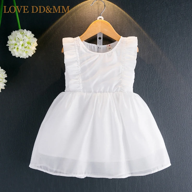 Платье для девочек LOVE DD &amp MM модное Милое трикотажное платье без рукавов на лето