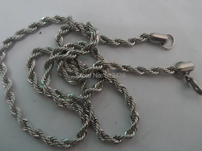 21.6'' Fashion 4mm Stainless Steel Necklace Singapore twisted chain 3 Colour | Украшения и аксессуары