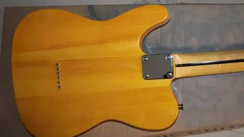 Новое поступление Custom Shop желтый Telecaster гитары Винтаж Клен Накладка hot белый