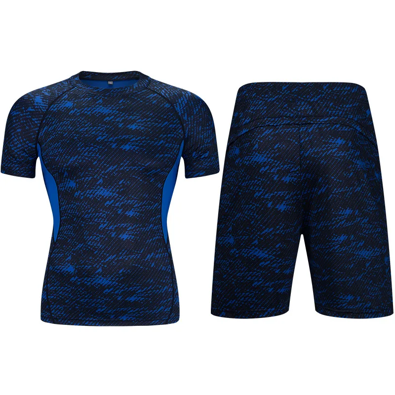 Мужские спортивные костюмы из 2 предметов футболка с коротким рукавом для