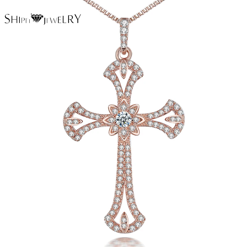 Fine Jewelry Винтаж крест кулон изысканный унисекс Цепочки и ожерелья подвеска для