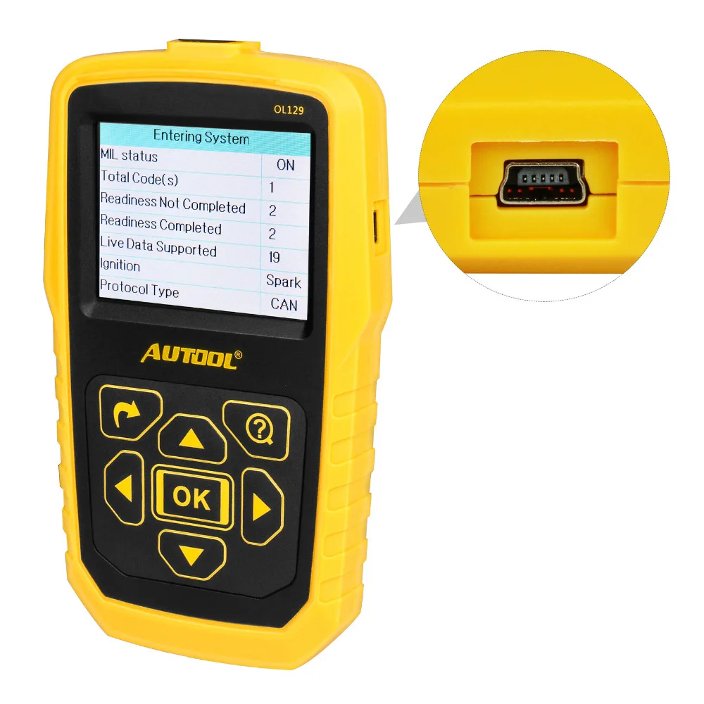 AUTOOL OL129 OBD2 EOBD может Универсальный Автомобильный сканер двигателя ошибка