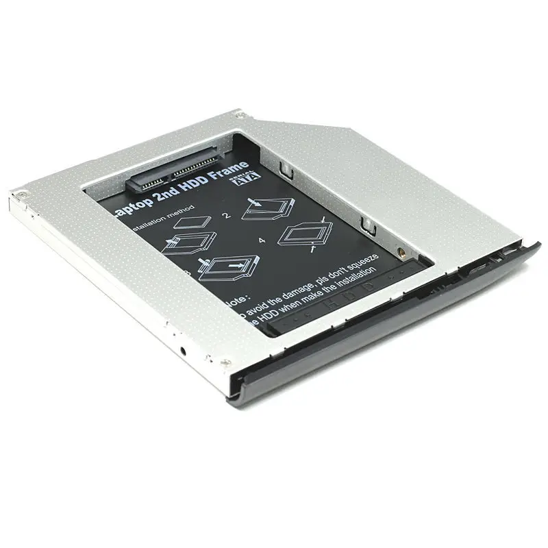SATA 2-й Жесткий Диск HDD Кэдди Адаптер 9.5 мм с Рамкой Для HP Compaq EliteBook 2530 P 2540 2560 2740 CD DVD