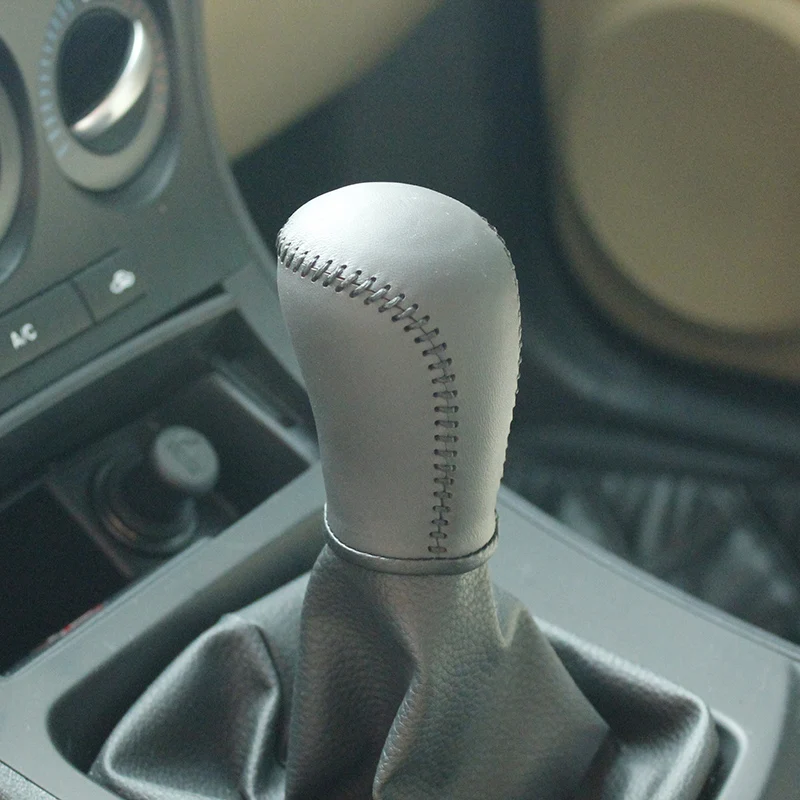 LS АВТО натуральная кожа ручка переключения передач кожаный чехол для Mazda 3 MT