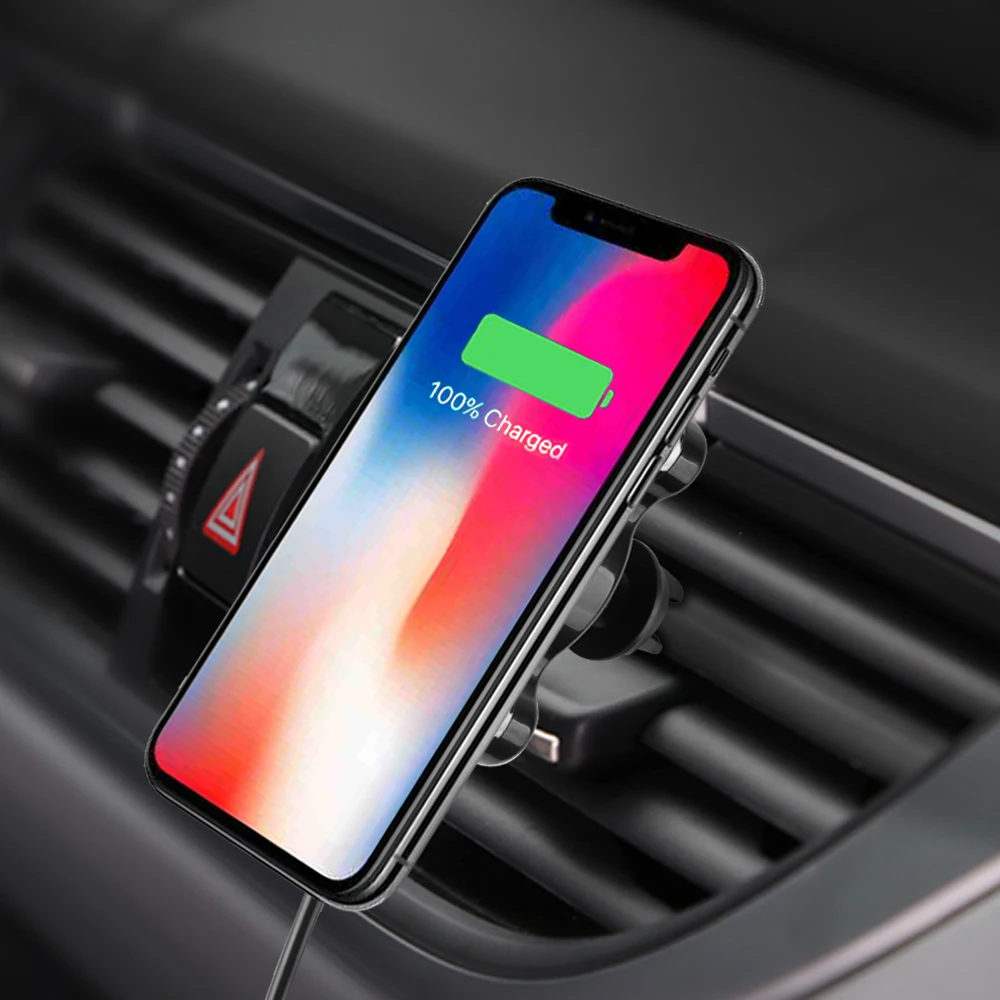 Магнитное беспроводное автомобильное зарядное устройство поворот на 360 градусов