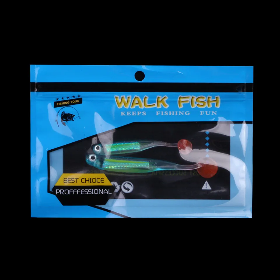 WALK FISH мягкие искусственные приманки с Т-образным хвостом 70 мм 90 2 г | Спорт и