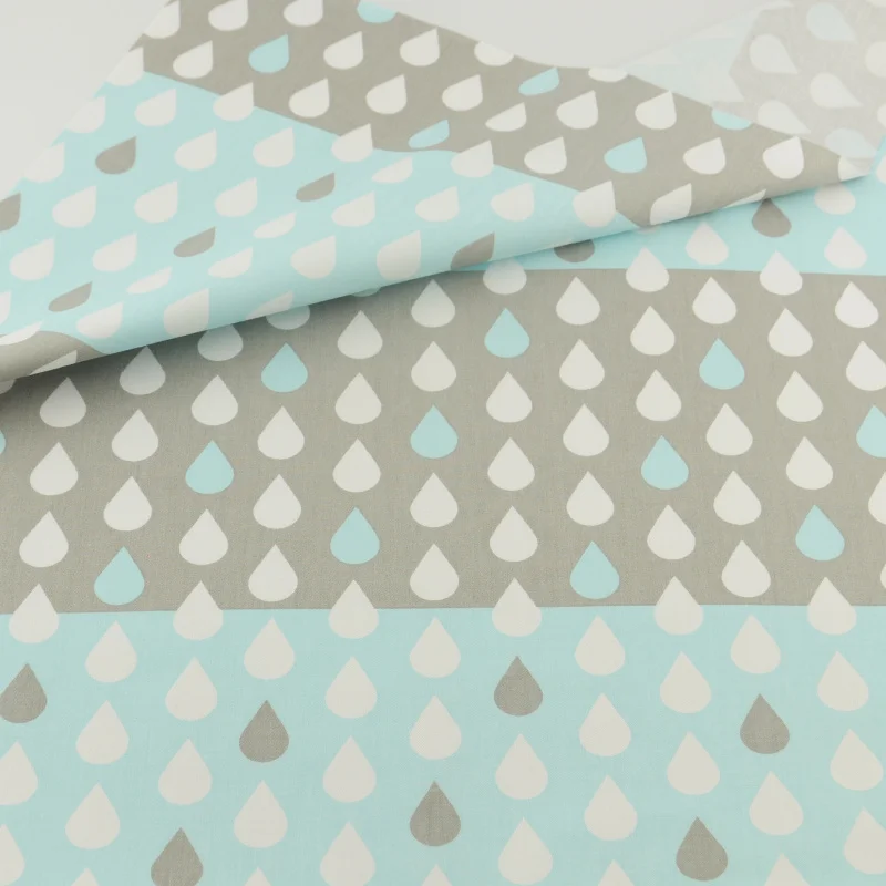 Капля воды Хлопок Ткань Лоскутное швейная ткань Ремесленная Teramila Tecido стеганое