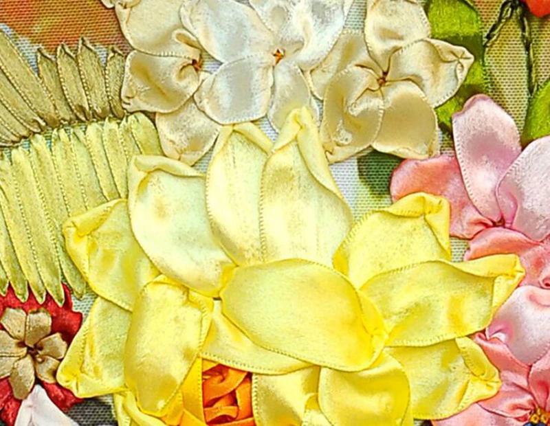 3D Вышивка лентами аксессуары для шитья diy настенное искусство бордюрен вышивка крестиком напечатанная ткань картины на холсте украшение дома