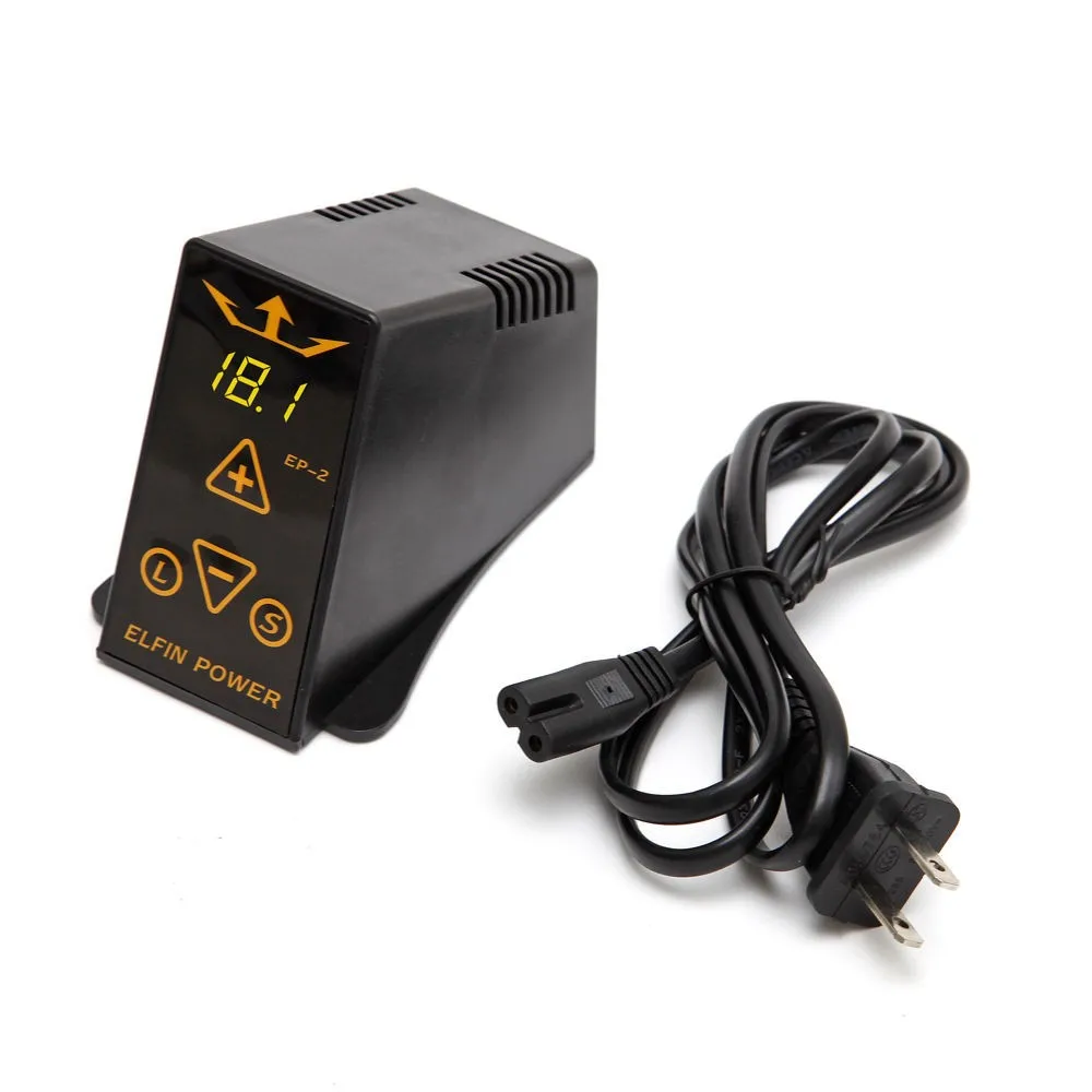 Новое поступление ELFIN power EP-2 питания для татуажа цифровой lcd черный источник питания для татуажа