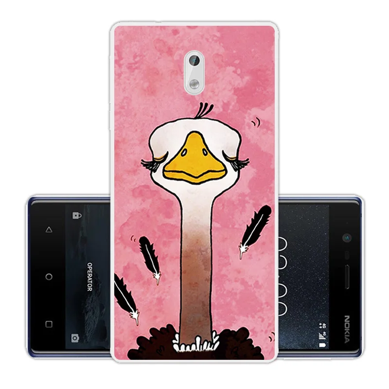5.0'' Back Cover For Nokia 3 Case Transparent Soft Silicone TPU Fundas Pink Coque Phone Cases Shell Nokia3 Bag |