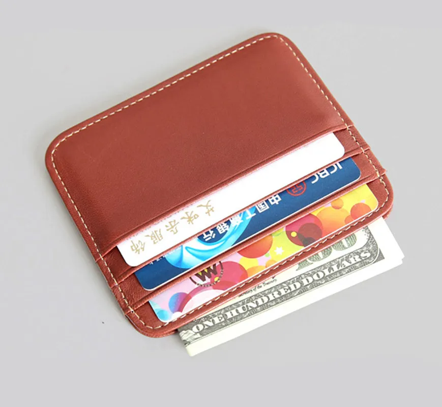 Кошелёк для кредитных идентификационных карт на магнитной застёжке для мужчин и женщин с индивидуальным дизайном из кожи "буйвол", новая коллекция 2018 года оптом.