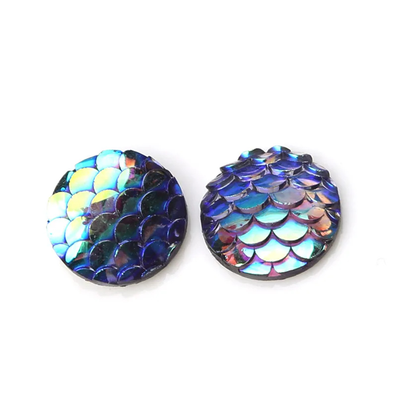 20 шт./лот 12 мм уникальный дизайн рыбы Распорки из смолы красный фиолетовый