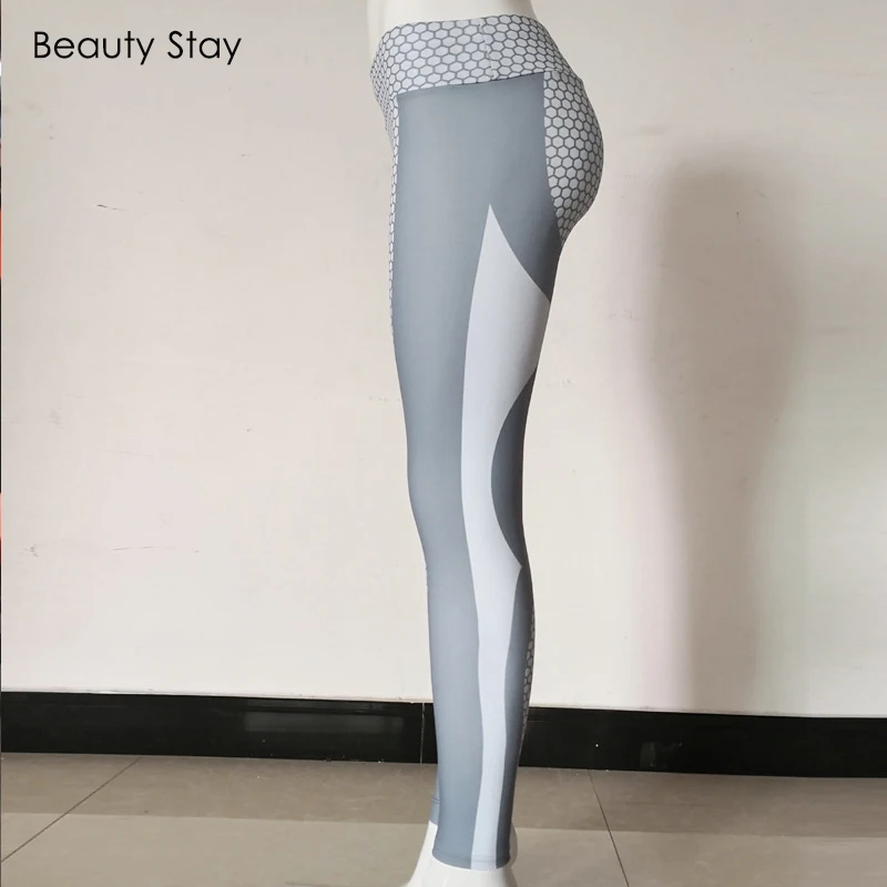 Женские леггинсы с высокой талией Beauty Stay модные облегающие пуш-апом и принтом для
