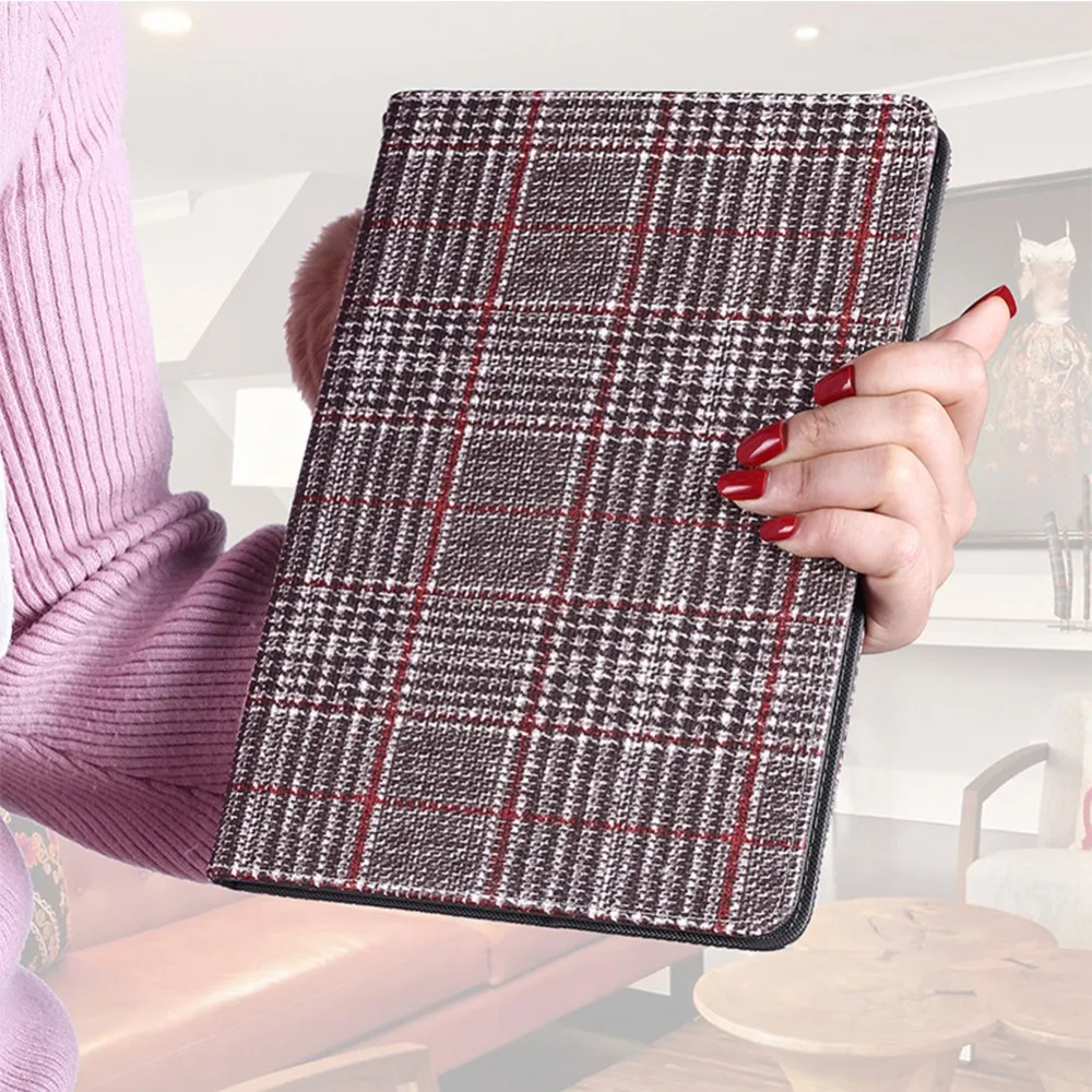 For iPad Pro 9.7/10.5/Air 1 2/Mini 12345/iPad 234/iPad 2017 2018 9.7 inch Case Luxury Grid Design PU Leather Stand Cover | Компьютеры и